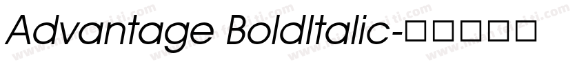 Advantage BoldItalic字体转换